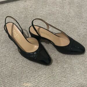 Authentic Chanel slingback heels